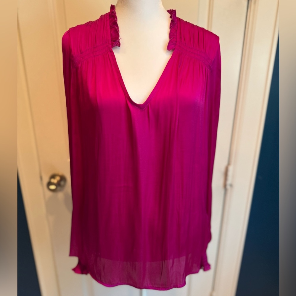 Jigsaw Silky Fuchsia Blouse